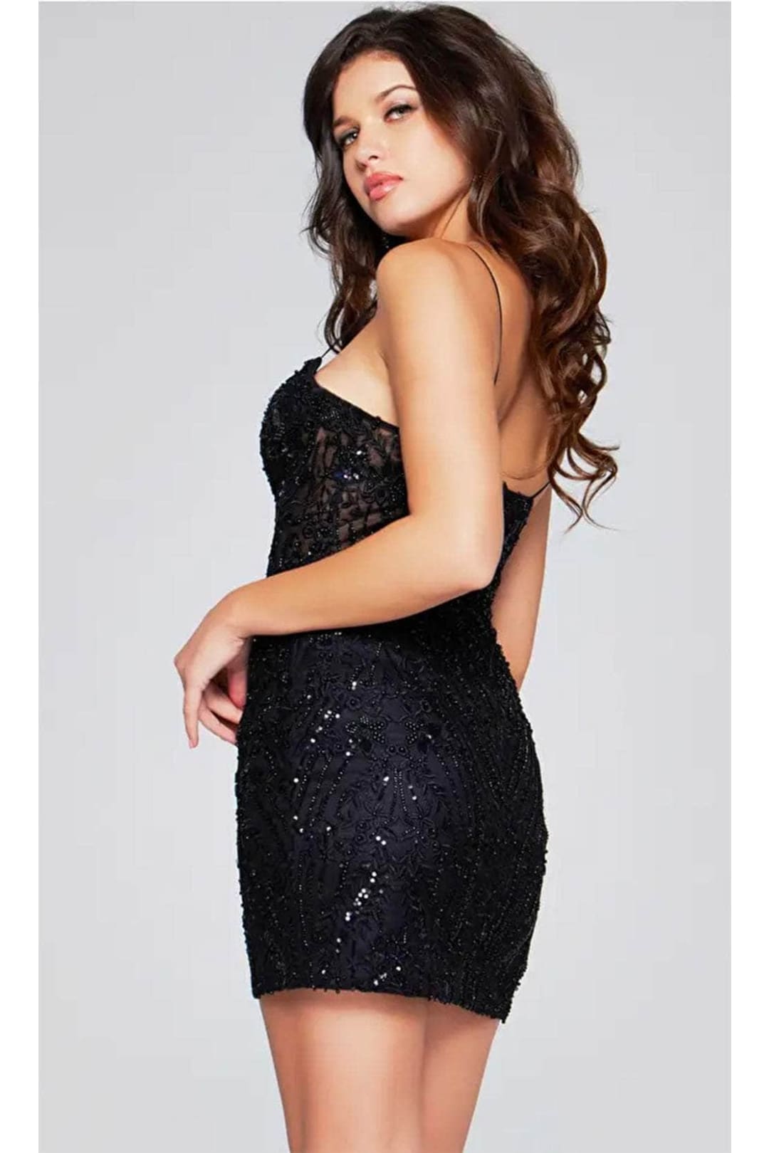 Jovani 40498 - Embroidered Sheath Cocktail Dress - Prom
