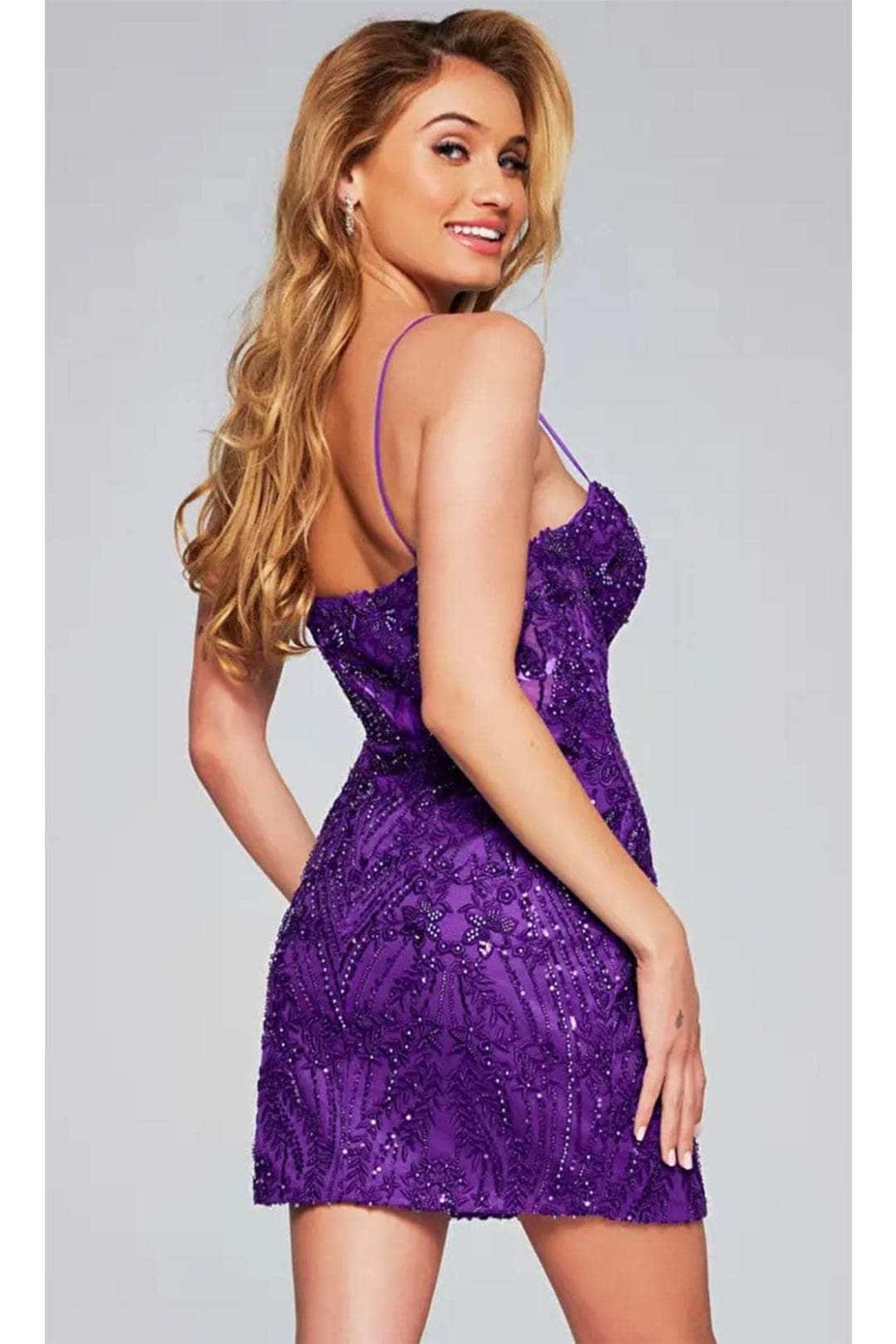 Jovani 40498 - Embroidered Sheath Cocktail Dress - Prom