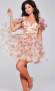 Jovani 40505 - Floral Print Empire Waist Evening Dress - Prom