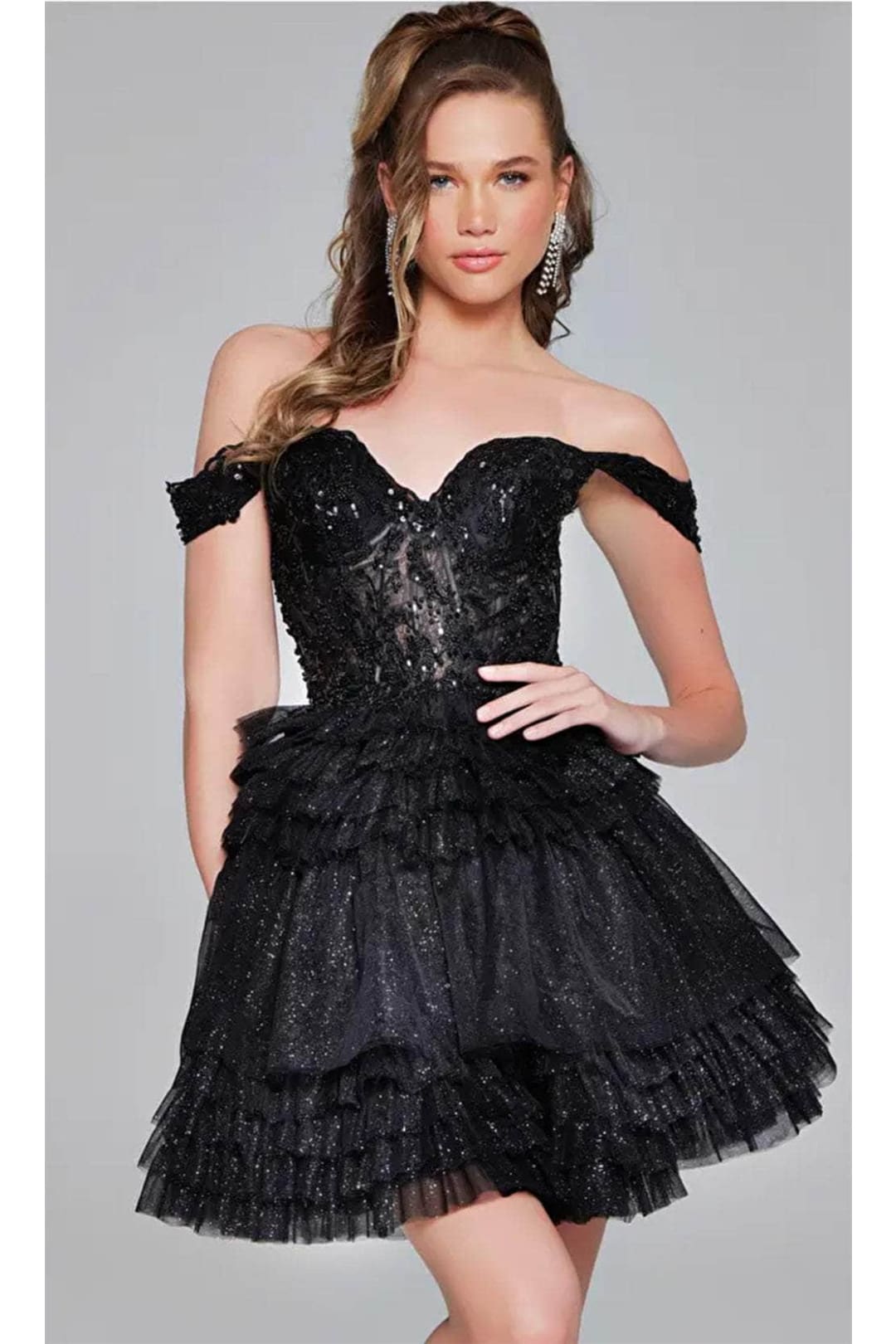Jovani 40612 - Glamorous Embellished Corset Cocktail Dress - Prom