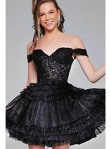 Jovani 40612 - Glamorous Embellished Corset Cocktail Dress