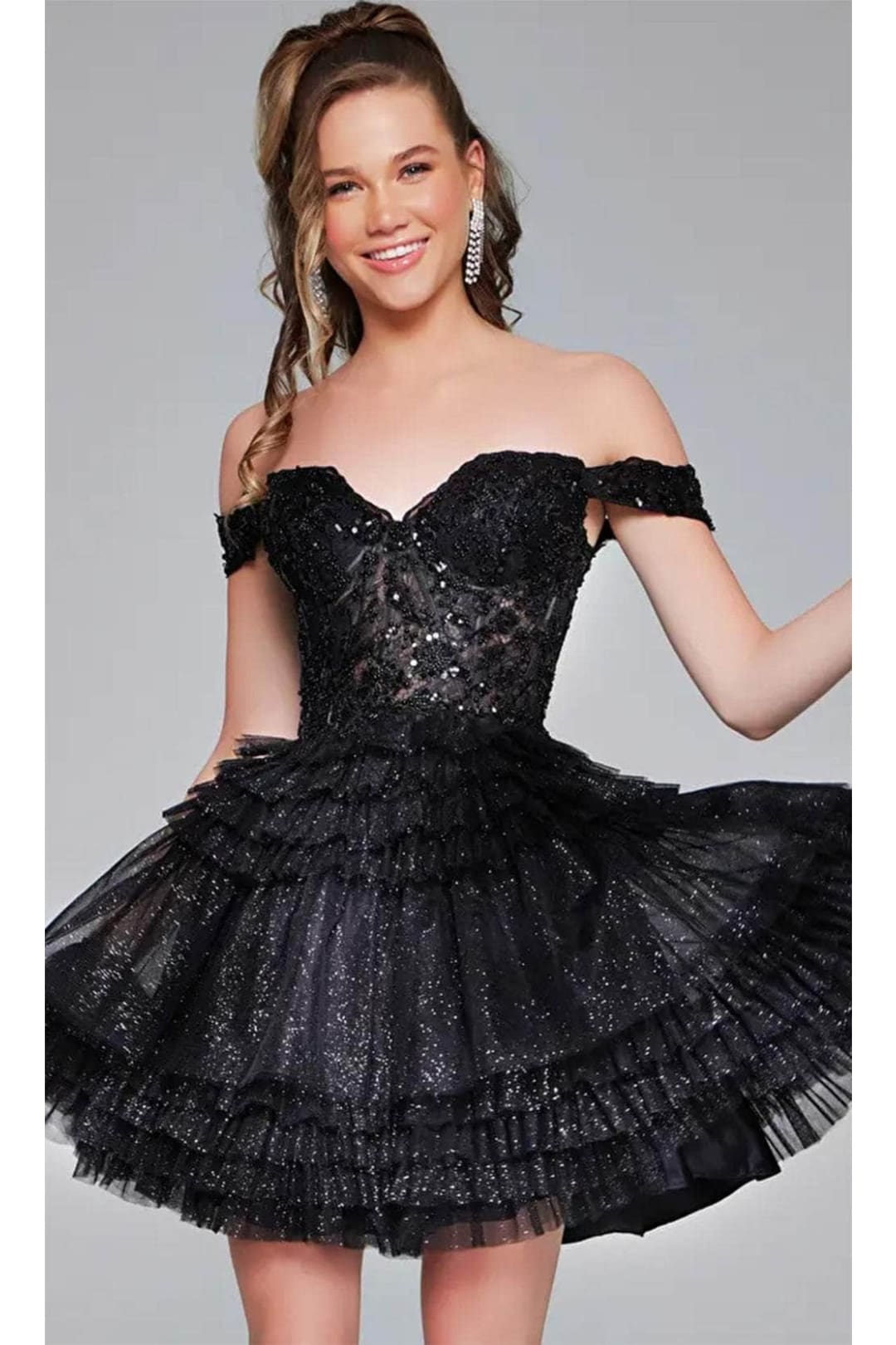 Jovani 40612 - Glamorous Embellished Corset Cocktail Dress - Prom