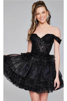 Jovani 40612 - Glamorous Embellished Corset Cocktail Dress