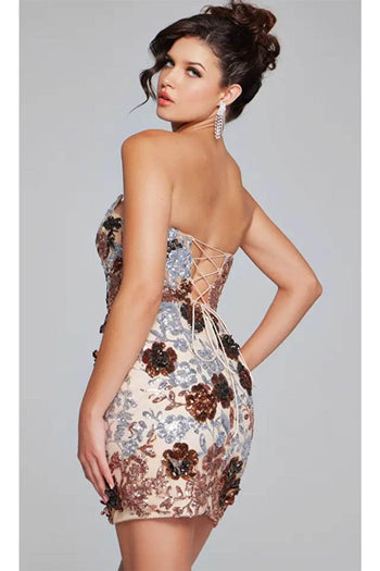 Jovani 40636 - Sequin Scoop Neck Cocktail Dress - Prom