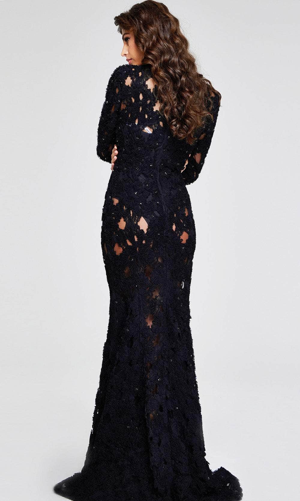 Jovani 40743 - High Neck Evening Gown in Lace - Prom