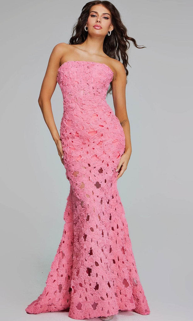 Jovani 40744 - Evening Gown in Floral Lace - Prom