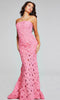 Jovani 40744 - Evening Gown in Floral Lace - Prom