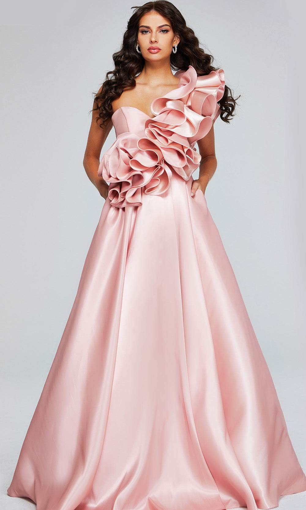 Jovani 40796 - Evening Gown with Ruffle Draping - Prom