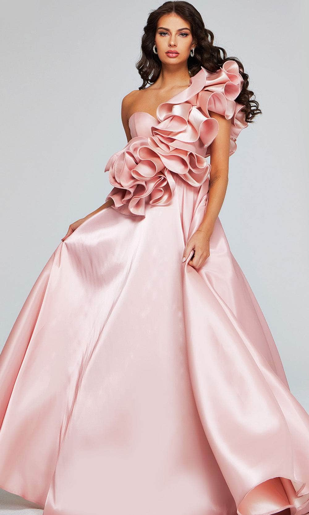 Jovani 40796 - Evening Gown with Ruffle Draping - Prom