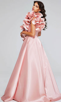 Jovani 40796 - Evening Gown with Ruffle Draping - Prom