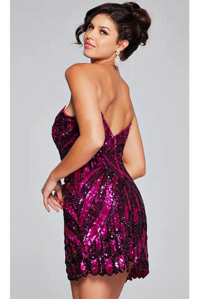 Jovani 40812 - Sequin V-Neck Cocktail Dress - Prom