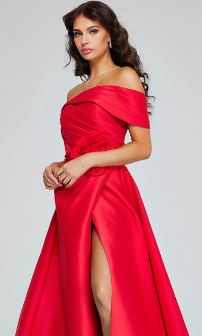 Jovani 40832 - Evening Gown with Rosette and Slit - Prom