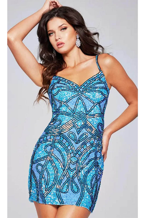 Jovani 40916 - V-Neck Sleeveless Cocktail Dress - Prom