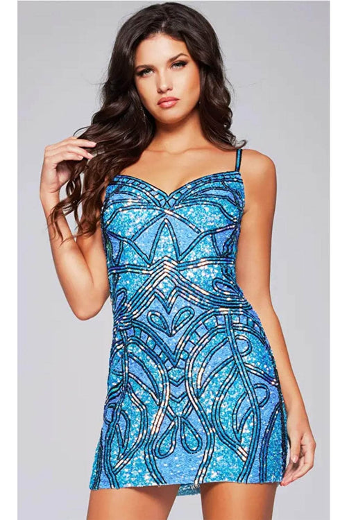 Jovani 40916 - V-Neck Sleeveless Cocktail Dress - Prom
