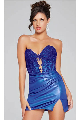 Jovani 40937 - Strapless Ruched Skirt Cocktail Dress