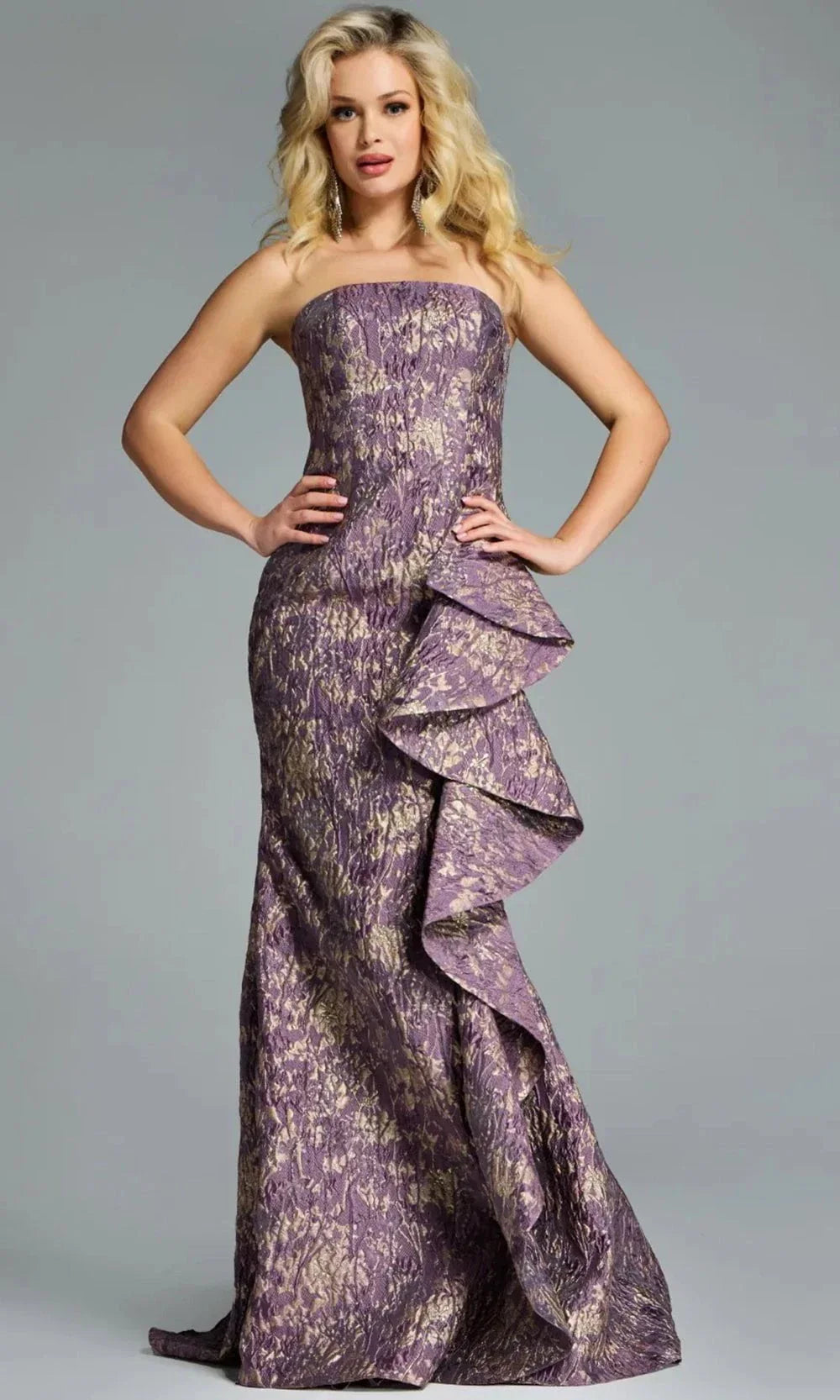 Jovani 41134 - Strapless Textured Mermaid Gown Special Occasion Dress