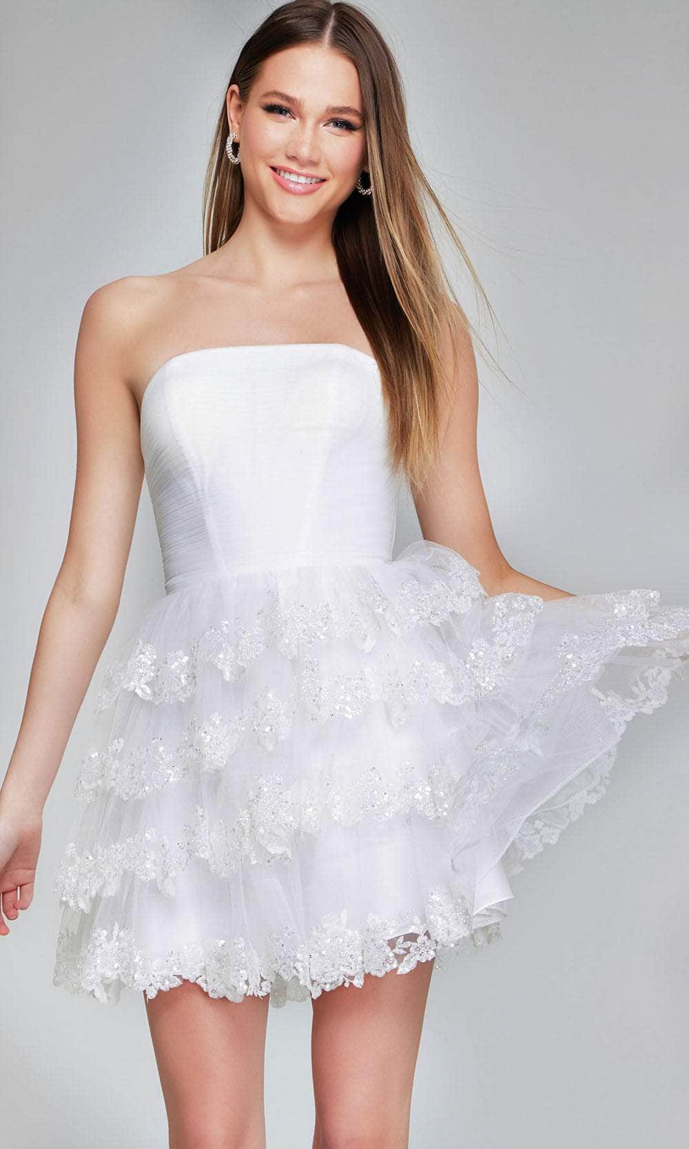 Jovani 41150 - Tiered Scallop Cocktail Dress - Prom