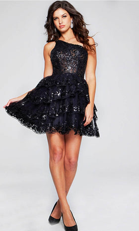 Jovani 42016 - Tiered Sequin Cocktail Dress