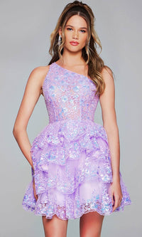 Jovani 42016 - Tiered Sequin Cocktail Dress - Prom