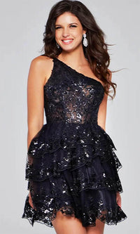 Jovani 42016 - Tiered Sequin Cocktail Dress - Prom