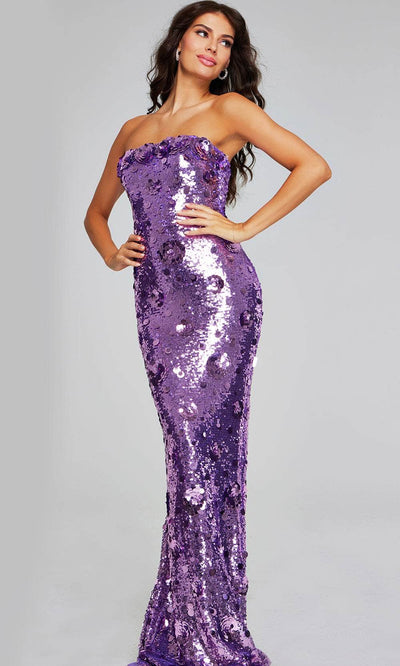 Jovani 42154 - Strapless Evening Gown with Sequins - Prom