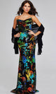 Jovani 42164 - Strapless Prom Gown with Floral Pattern - Prom
