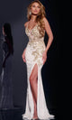 Jovani 42301 - Lace-Up Embellished Prom Dress - Prom
