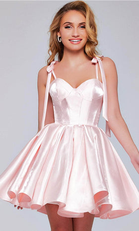 Jovani 42342 - Sweetheart Cocktail Dress with Tie Straps