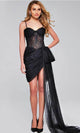 Jovani 42368 - Sheath Cocktail Dress with Asymmetric Hem - Prom