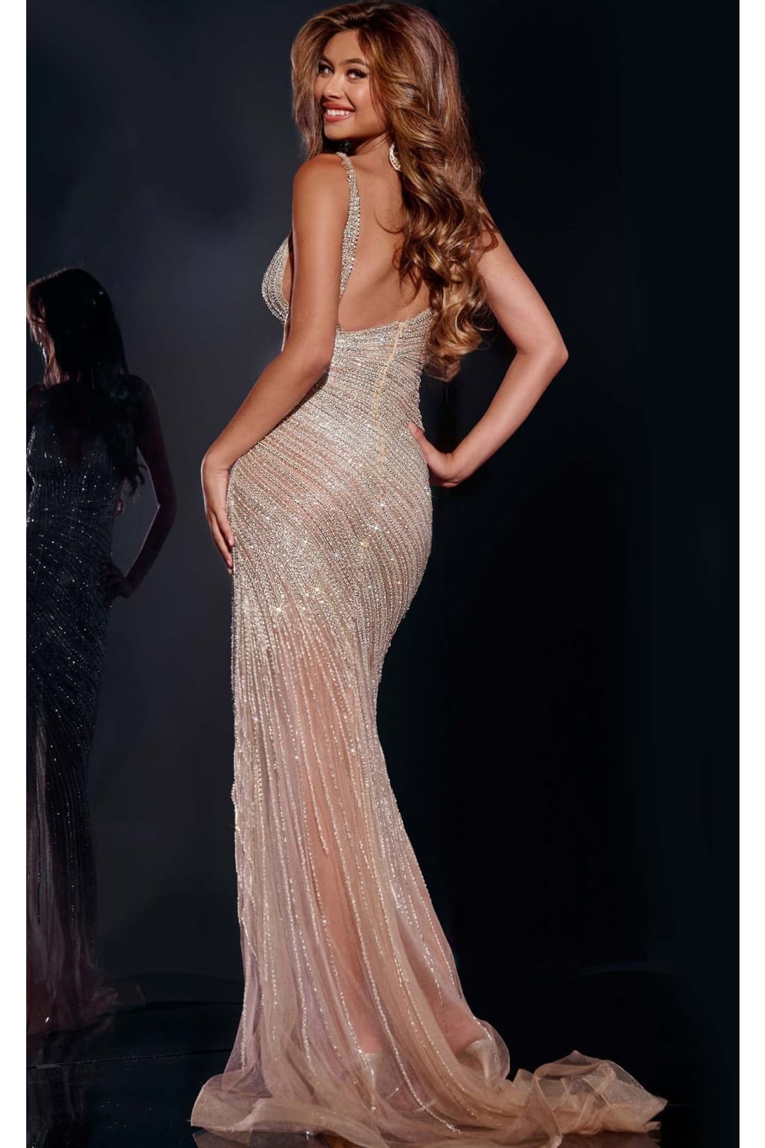 Jovani 42430 Nude/Silver
