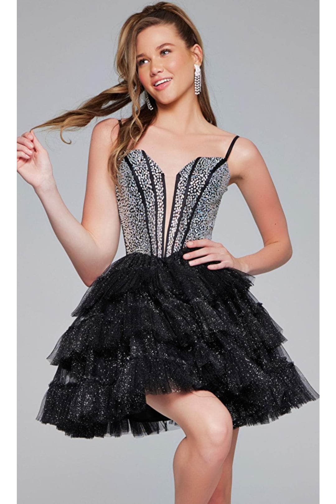 Jovani 42457 - Fitted One-Sleeve Cocktail Dress - Prom