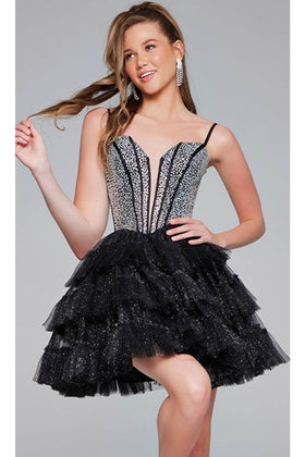 Jovani 42457 - Fitted One-Sleeve Cocktail Dress