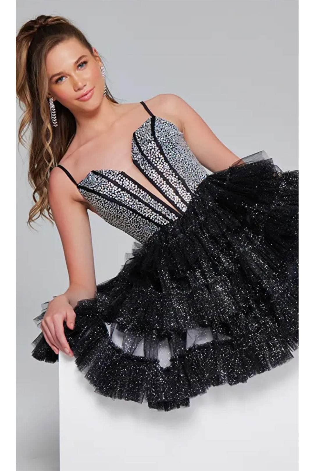 Jovani 42457 - Fitted One-Sleeve Cocktail Dress - Prom