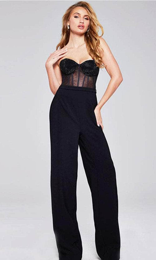 Jovani 42466 - Corset Bodice Embellished Jumpsuit - Prom
