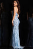 Jovani 4247 Strapless Sweetheart Fitted Beaded Mesh Long Prom Gown - Dress