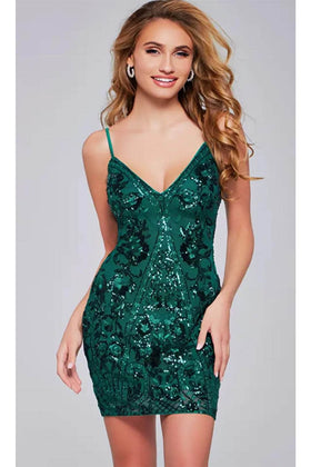 Jovani 42601 - Embellished Sheath Cocktail Dress