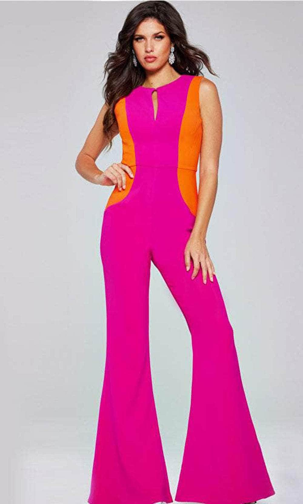 Jovani 42801 Sleeveless Jumpsuit with Jewel Neckline - Prom