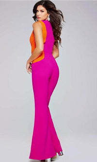 Jovani 42801 Sleeveless Jumpsuit with Jewel Neckline - Prom