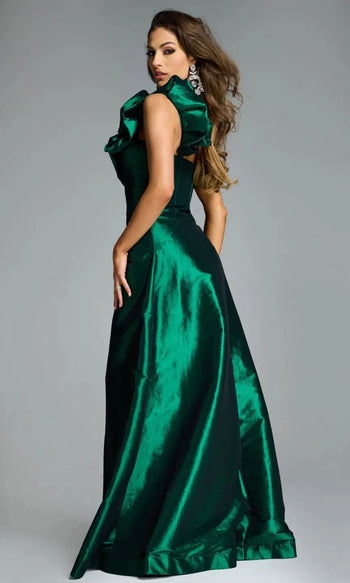 Jovani 43048 - One Shoulder A-Line Dress with Ruffle Detail