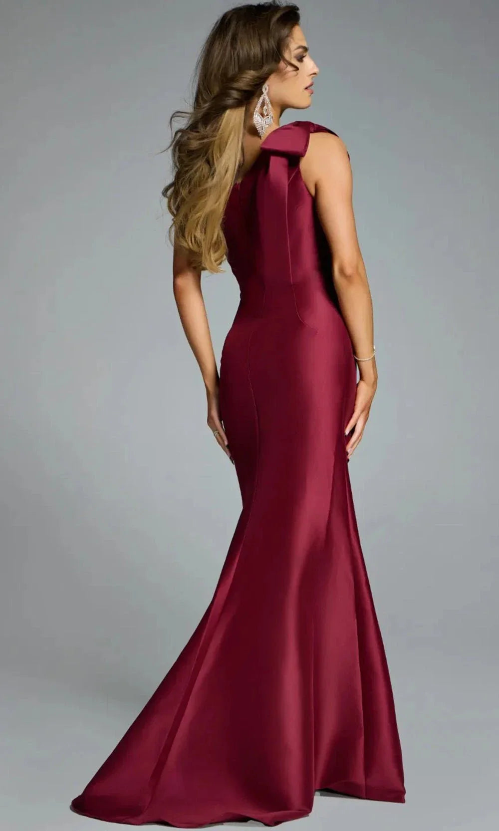 Jovani 43361 - One Shoulder Gown with Bow Detail