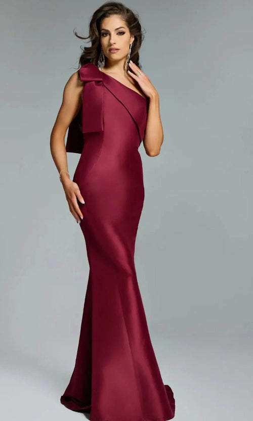 Jovani 43361 - One Shoulder Gown with Bow Detail