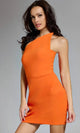 Jovani 43517 - Asymmetric Fitted Short Dress