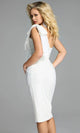 Jovani 43601 - One Shoulder Bow Knee-Length Dress