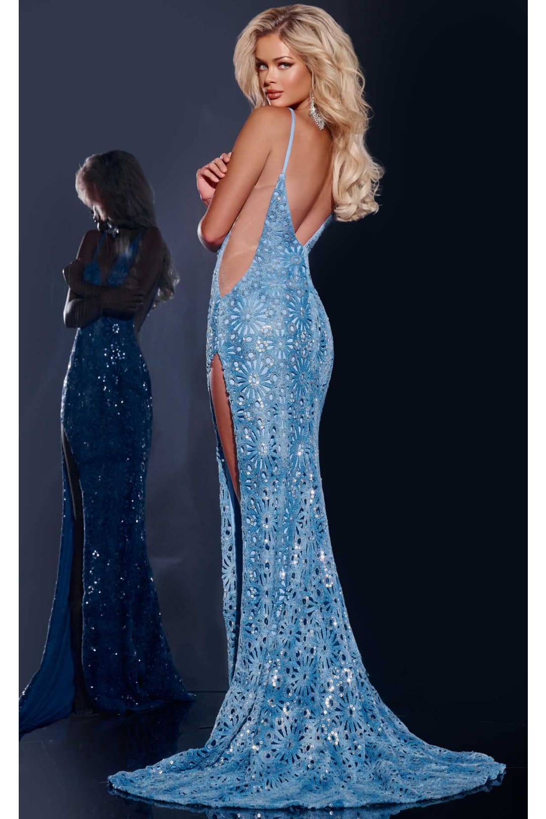 Jovani 43673 Blue