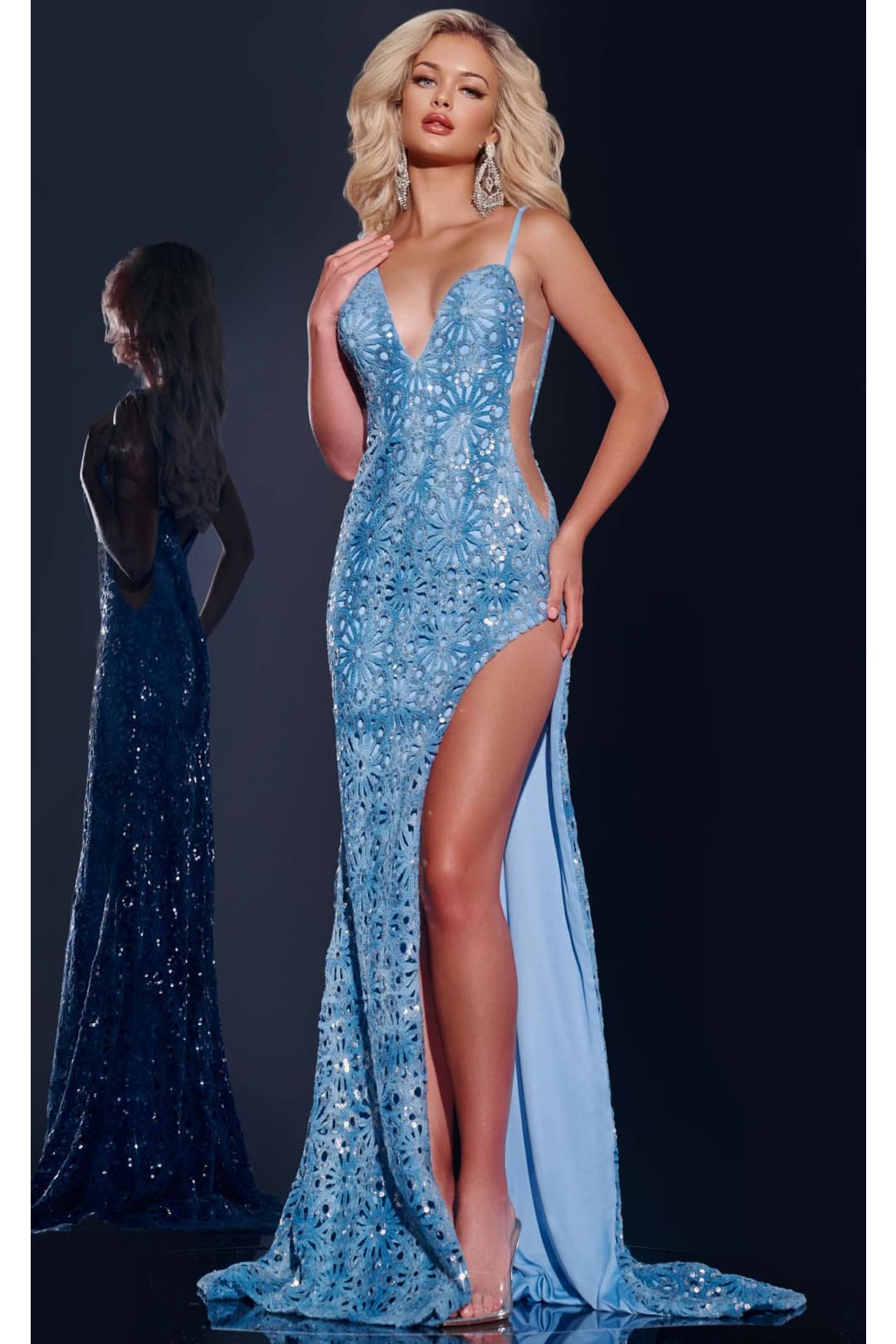 Jovani 43673 Blue