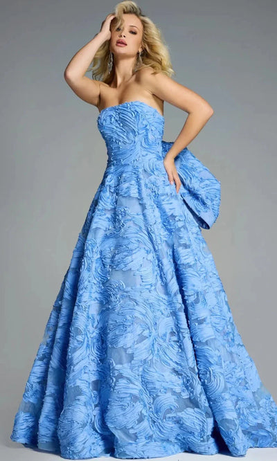 Jovani 44114 - Strapless Textured Ballgown in Black