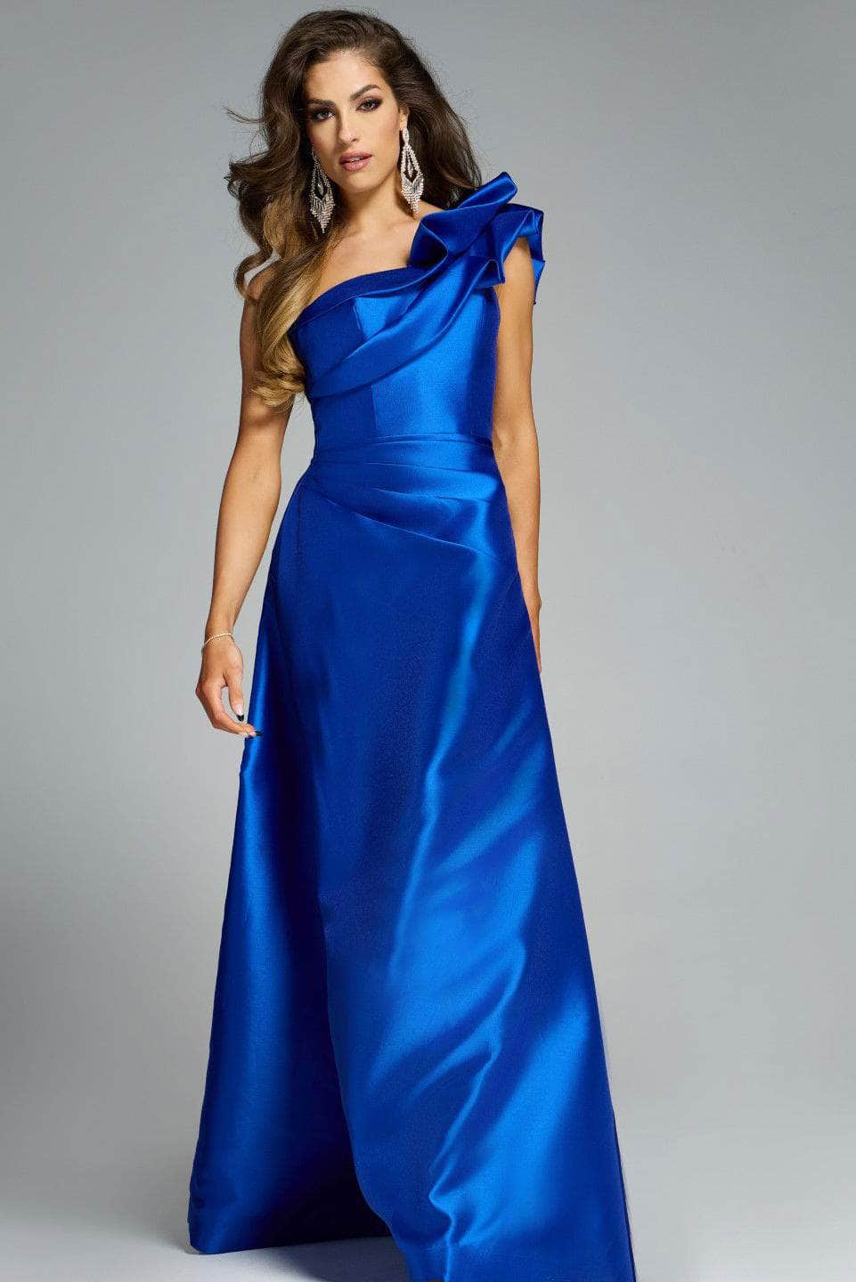 Jovani 44345 - Asymmetric A-Line Gown with Ruffle Detail Special Occasion Dress