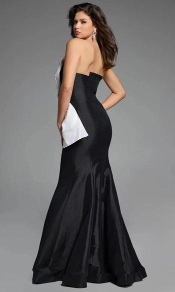Jovani 44355 - Strapless Mermaid Gown with Bow