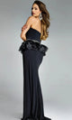 Jovani 44382 - Strapless Gown with Peplum Detail