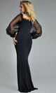 Jovani 44386 - Ruffle Trim Square Neckline Gown